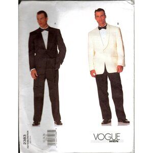 Vogue 2383 Mens 32 to 36 Tuxedo Jacket and Pants Vintage Uncut Sewing Pattern